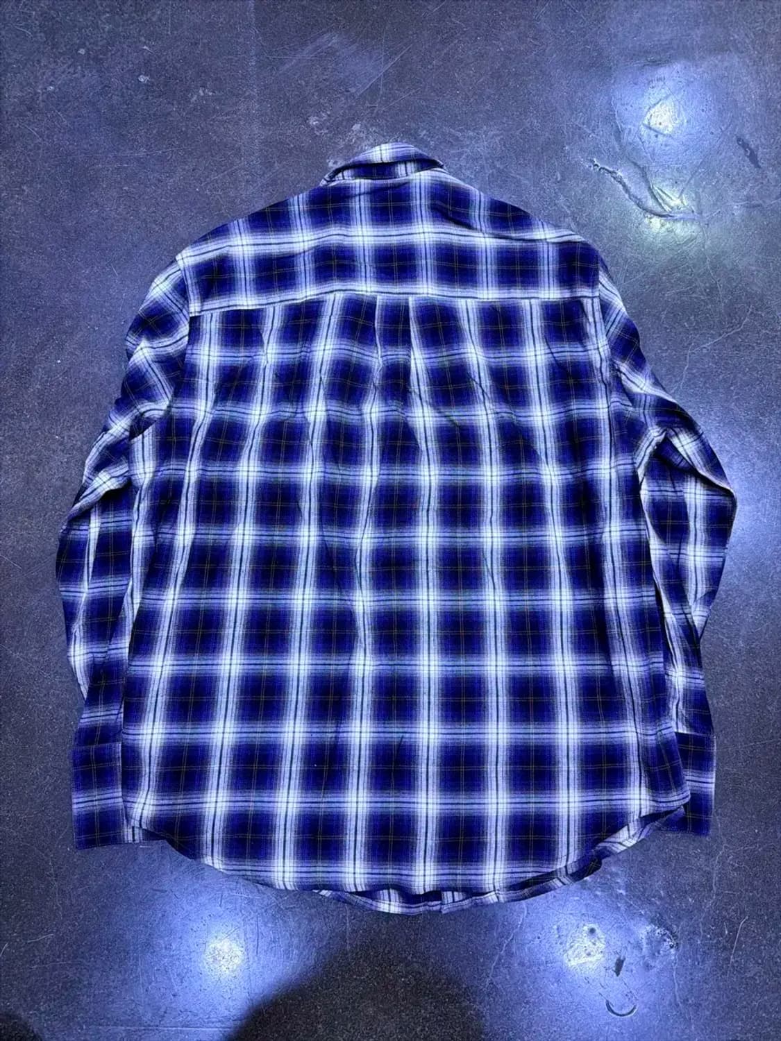 엘무드 체크 패턴 빅 커프스 셔츠 48 상품이미지2