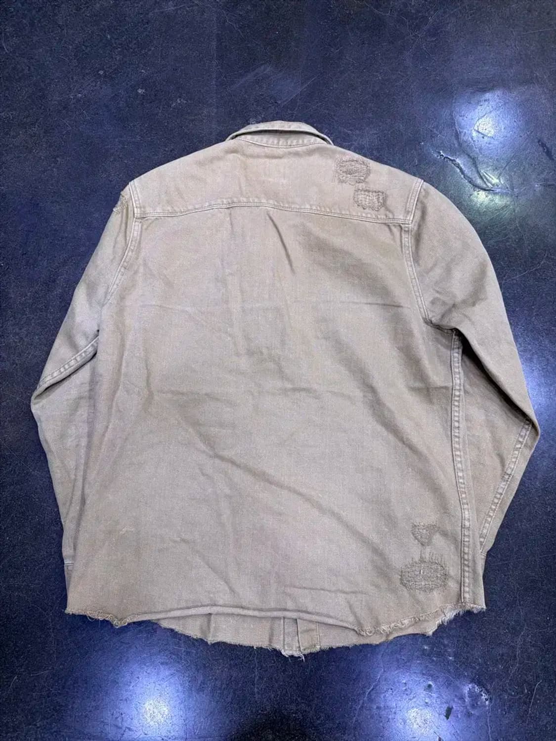 자라 빈티지 워싱 데미지 워크셔츠 XL 상품이미지2