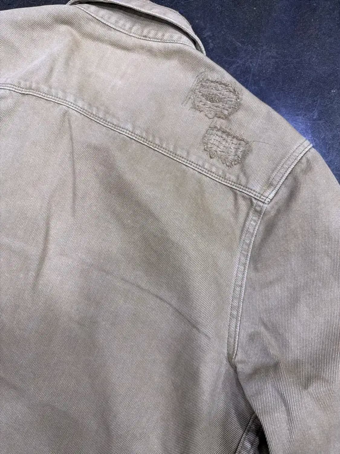 자라 빈티지 워싱 데미지 워크셔츠 XL 상품이미지7