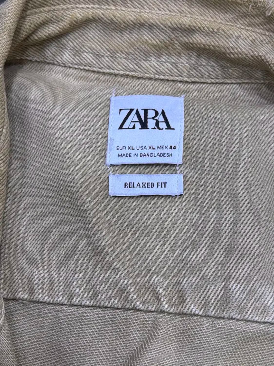 자라 빈티지 워싱 데미지 워크셔츠 XL 상품이미지8