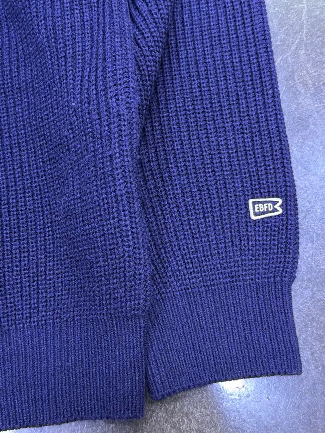 이벳필드 벳츠 V넥 케이블 배색 니트 스웨터 네이비 XL 상품이미지6