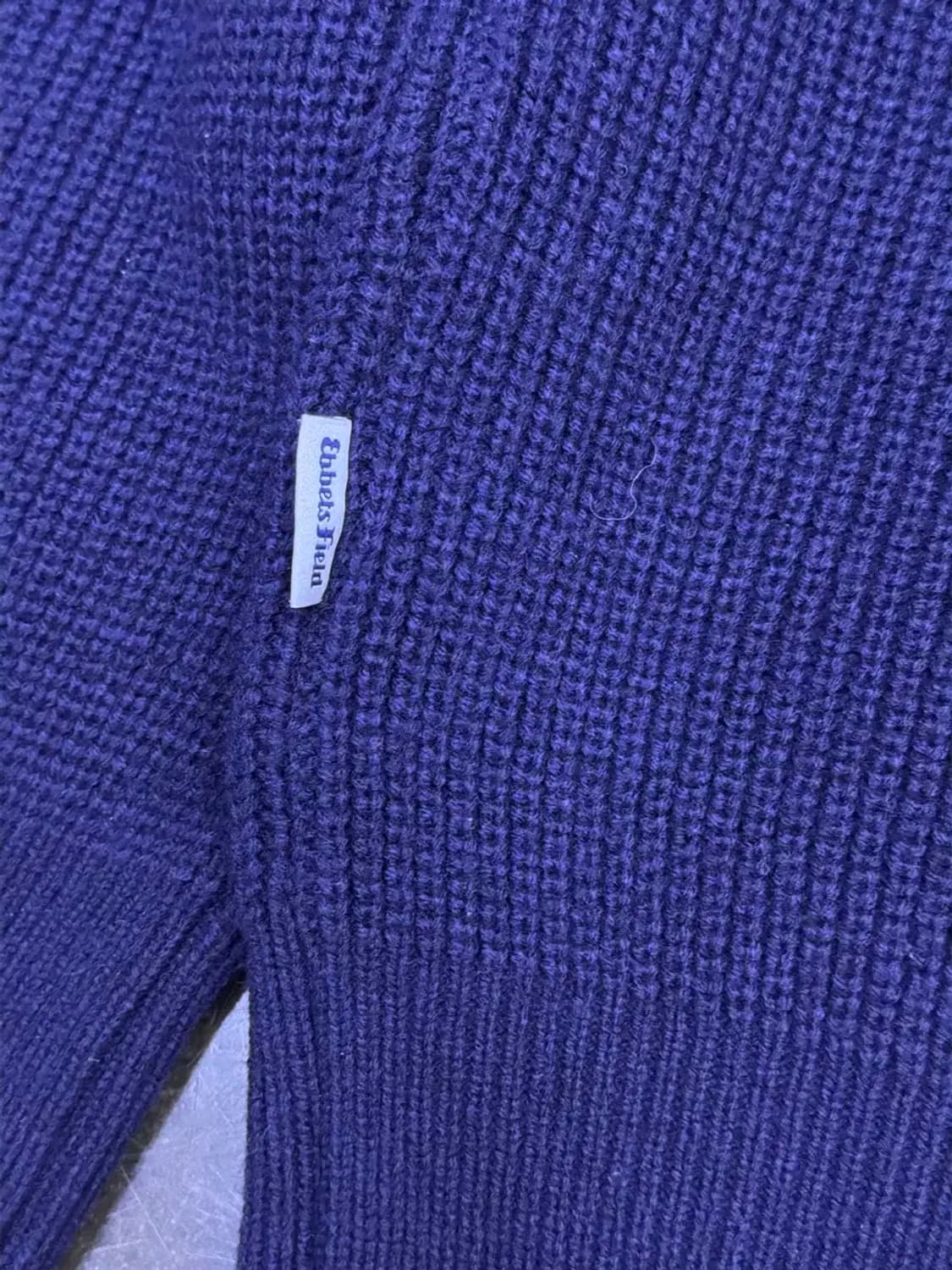 이벳필드 벳츠 V넥 케이블 배색 니트 스웨터 네이비 XL 상품이미지7