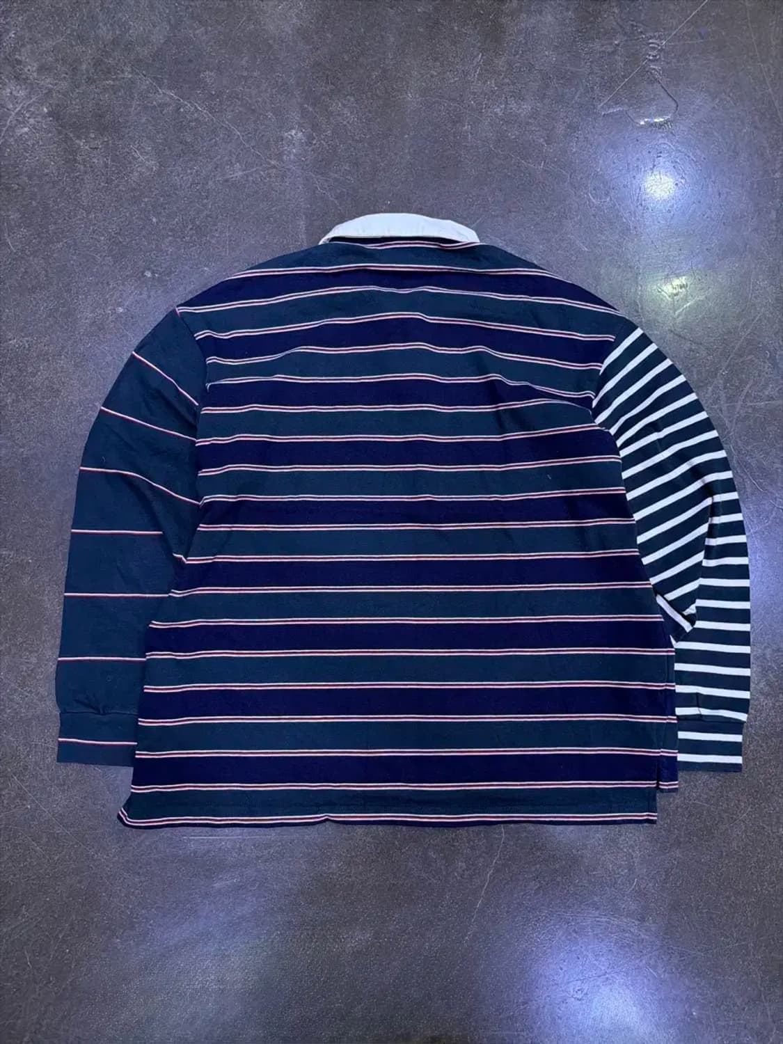 커스텀멜로우 새드스마일 스트라이프 럭비티 M 상품이미지2