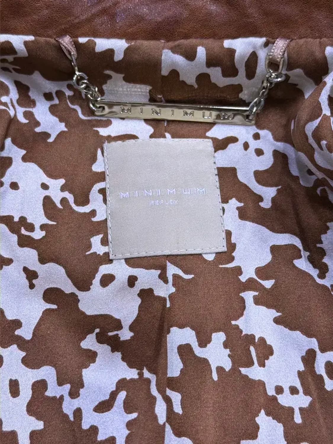 미니멈 빈티지 워싱 브라운 레더 양가죽 라이더자켓 55 상품이미지6