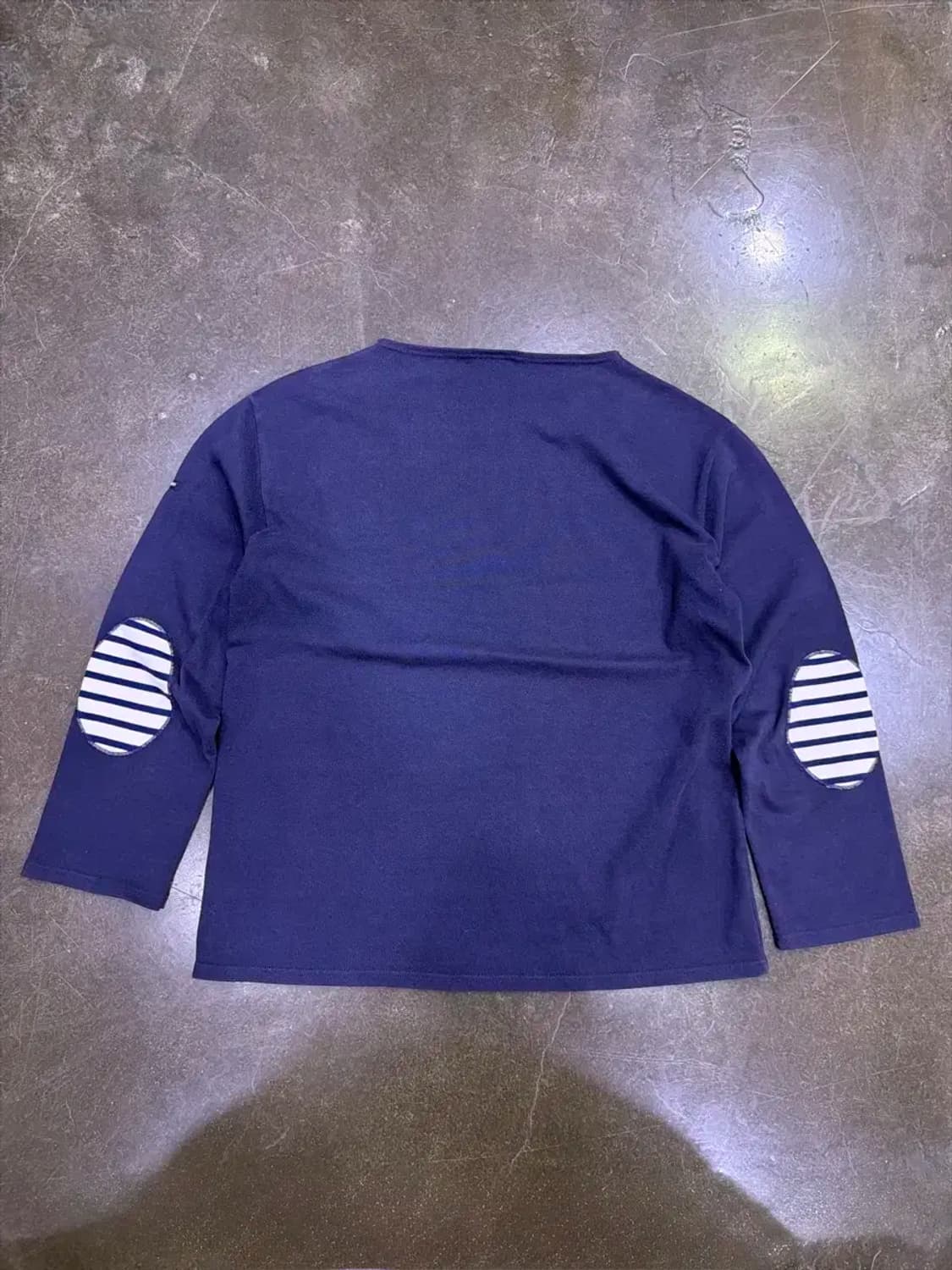 세인트제임스 암로고 스트라이프 패치 긴팔티 네이비 XL 상품이미지2