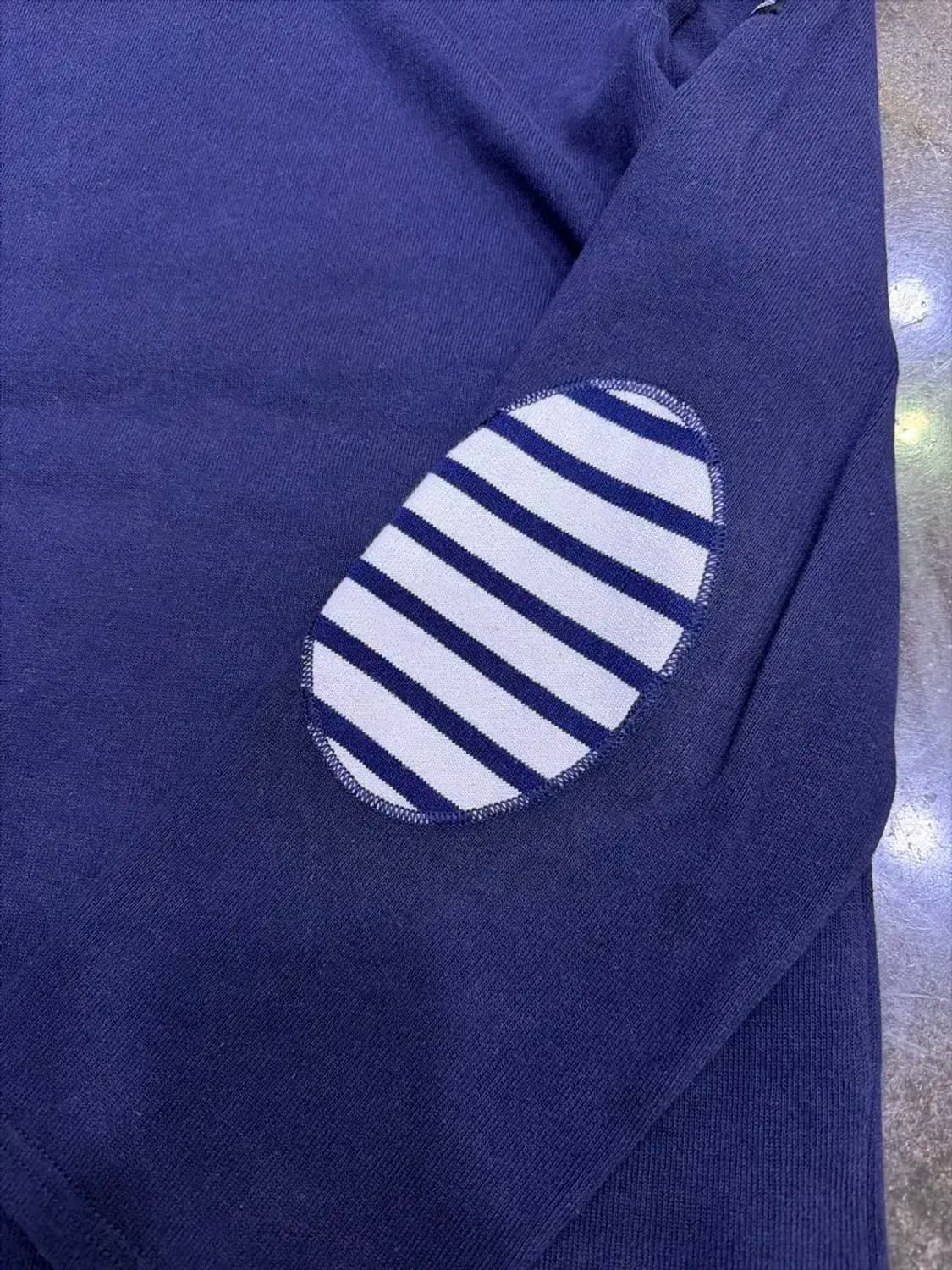 세인트제임스 암로고 스트라이프 패치 긴팔티 네이비 XL 상품이미지6