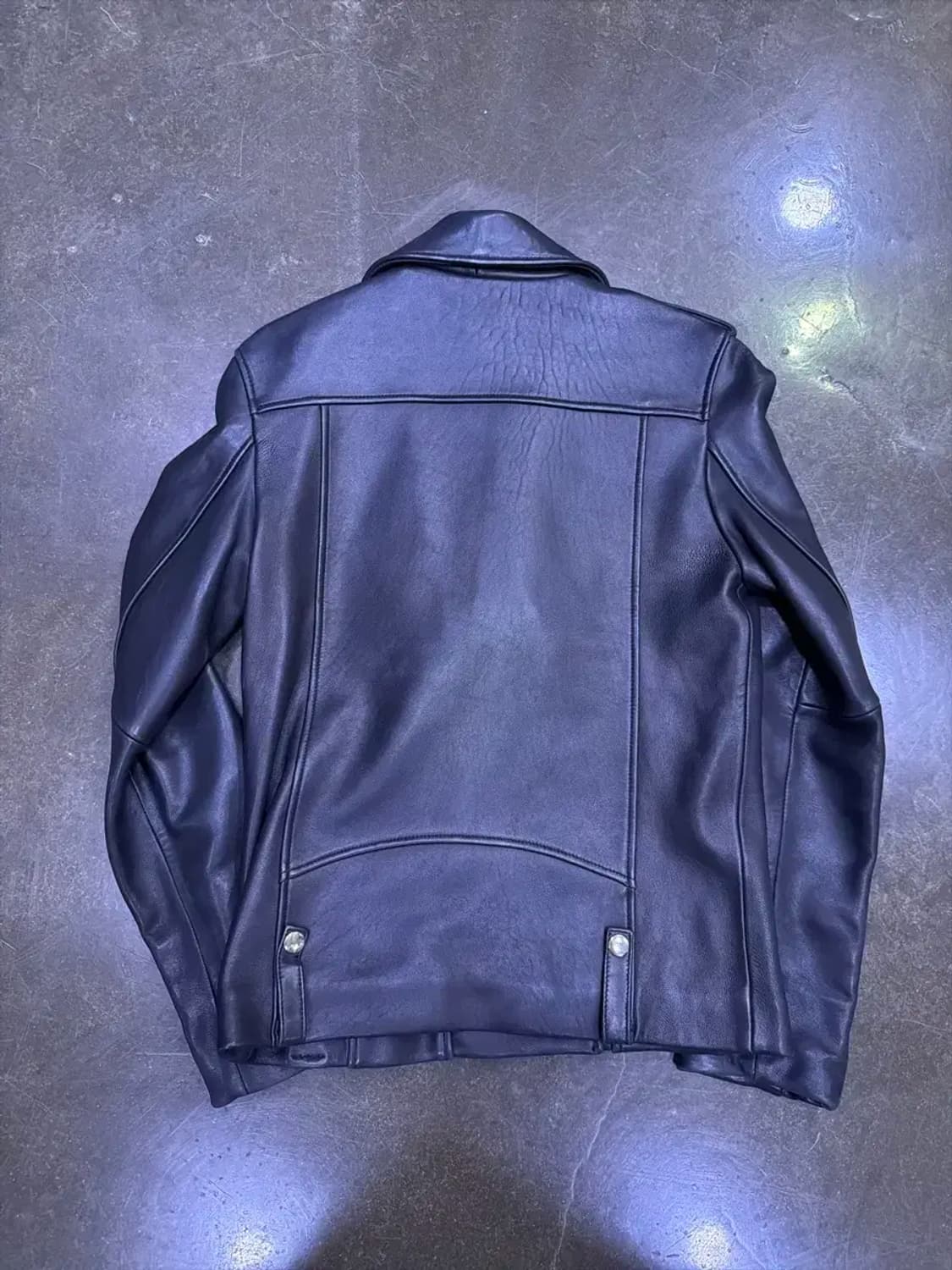 지퍼 양가죽 절개라인 더블 라이더 레더자켓 XS 상품이미지2