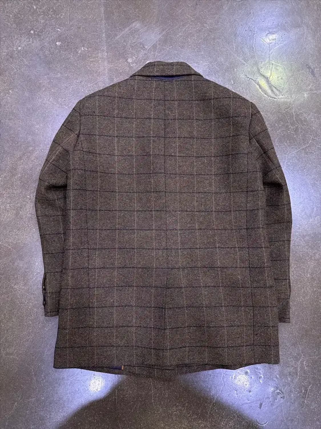 a.t.corner 앳코너 클래식 글렌체크 울 더블 자켓 브라운 M 상품이미지2
