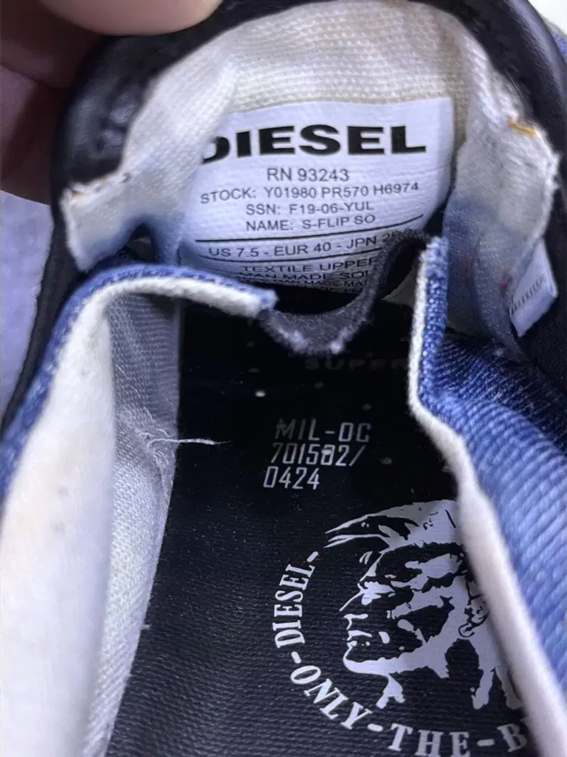 디젤 데님 슬립온 스니커즈 255 상품이미지9