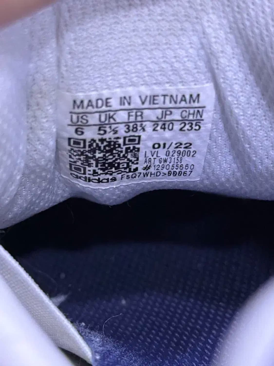 아디다스 삼바 화이트 네이비 스니커즈 235 상품이미지10