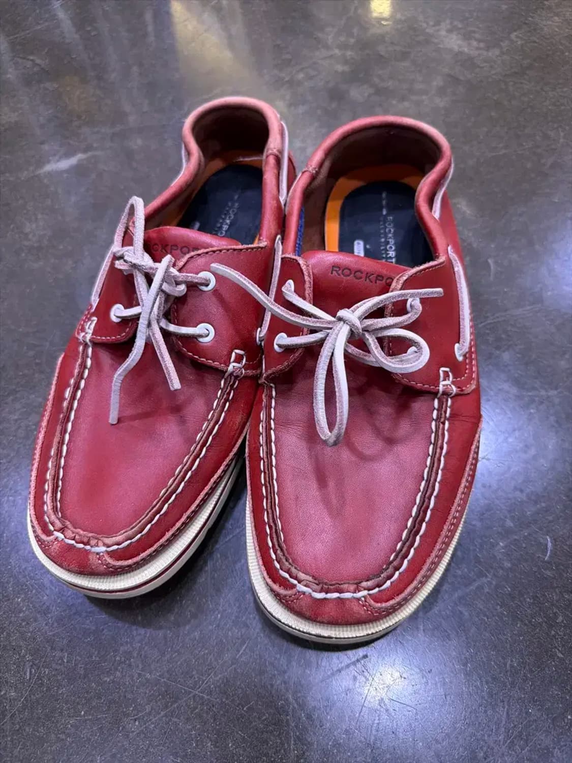 락포트 레더 클래식 보트슈즈 레드 270 상품이미지2