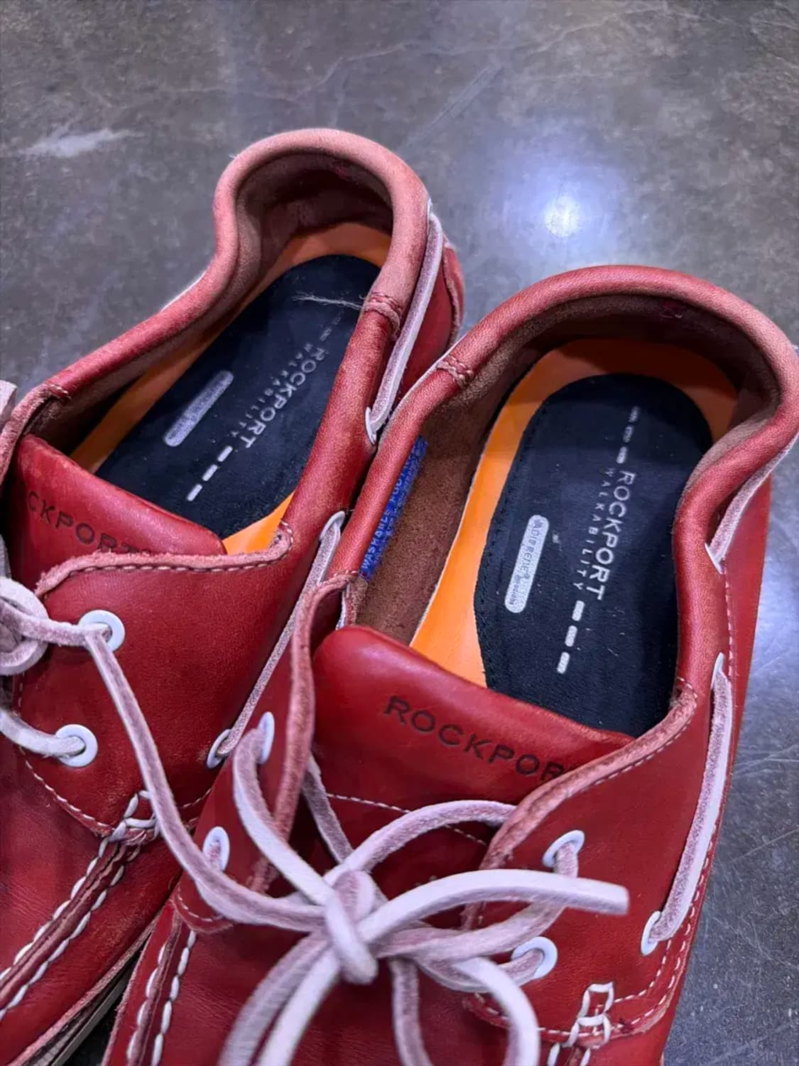 락포트 레더 클래식 보트슈즈 레드 270 상품이미지8