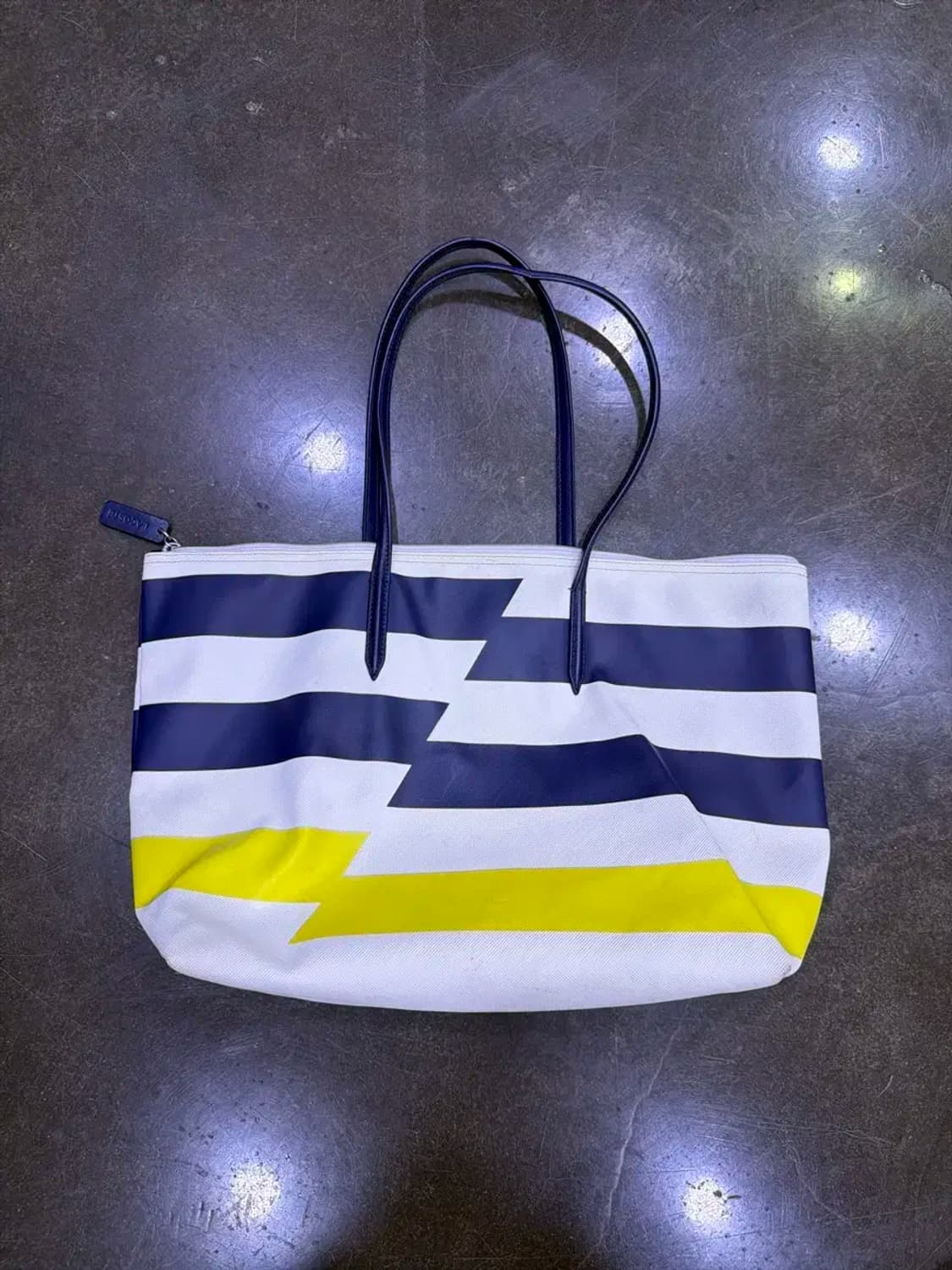 라코스테 x 야츠부키 캡슐 컬렉션 프린트 스트라이프 쇼퍼백 상품이미지2