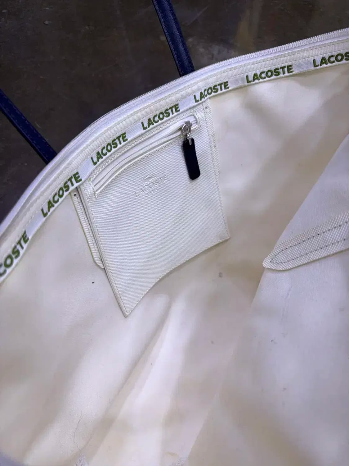 라코스테 x 야츠부키 캡슐 컬렉션 프린트 스트라이프 쇼퍼백 상품이미지8