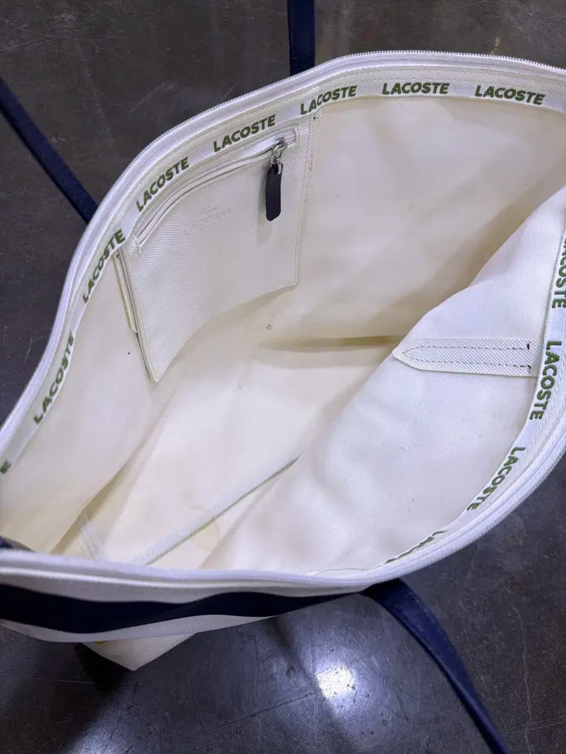 라코스테 x 야츠부키 캡슐 컬렉션 프린트 스트라이프 쇼퍼백 상품이미지9