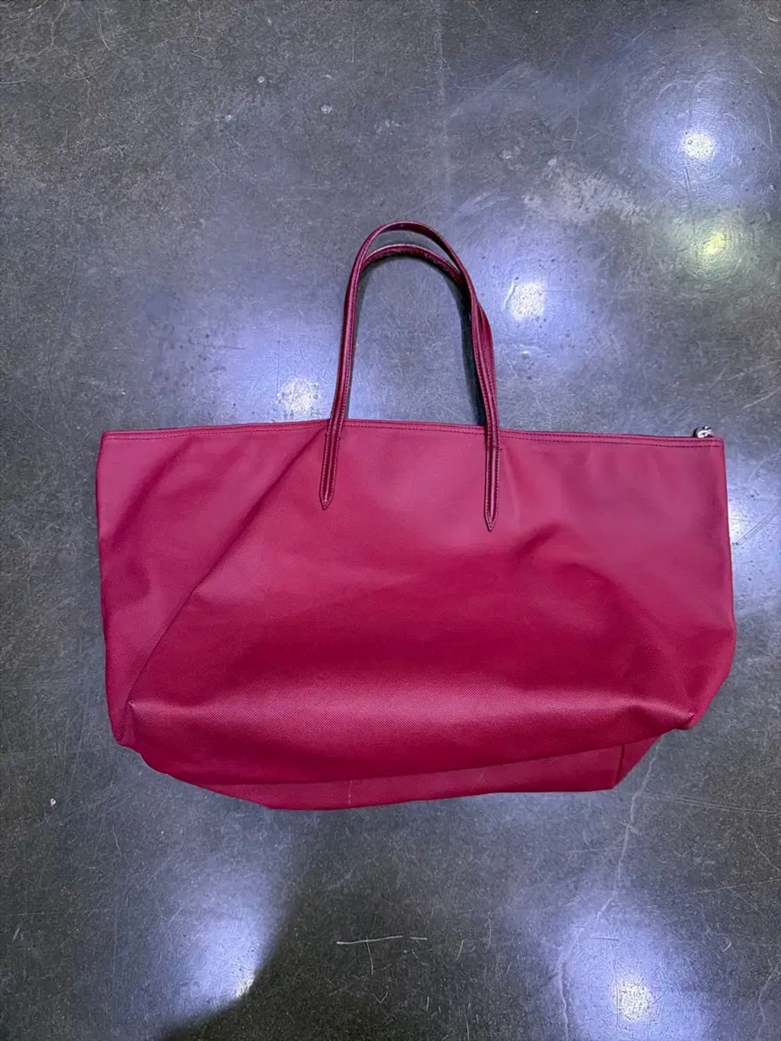 라코스테 숄더 쇼퍼백 L 사이즈 버건디 상품이미지2