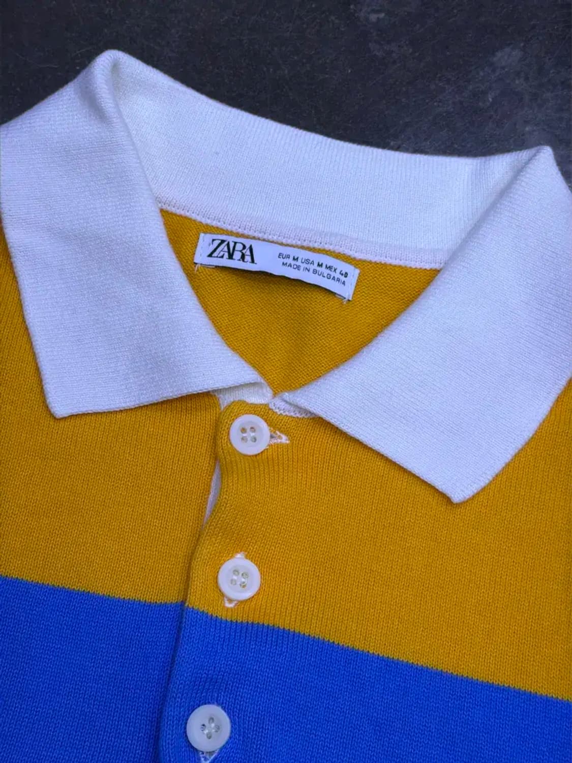 자라 스트라이프 캐쥬얼 니트 럭비티 M 상품이미지5