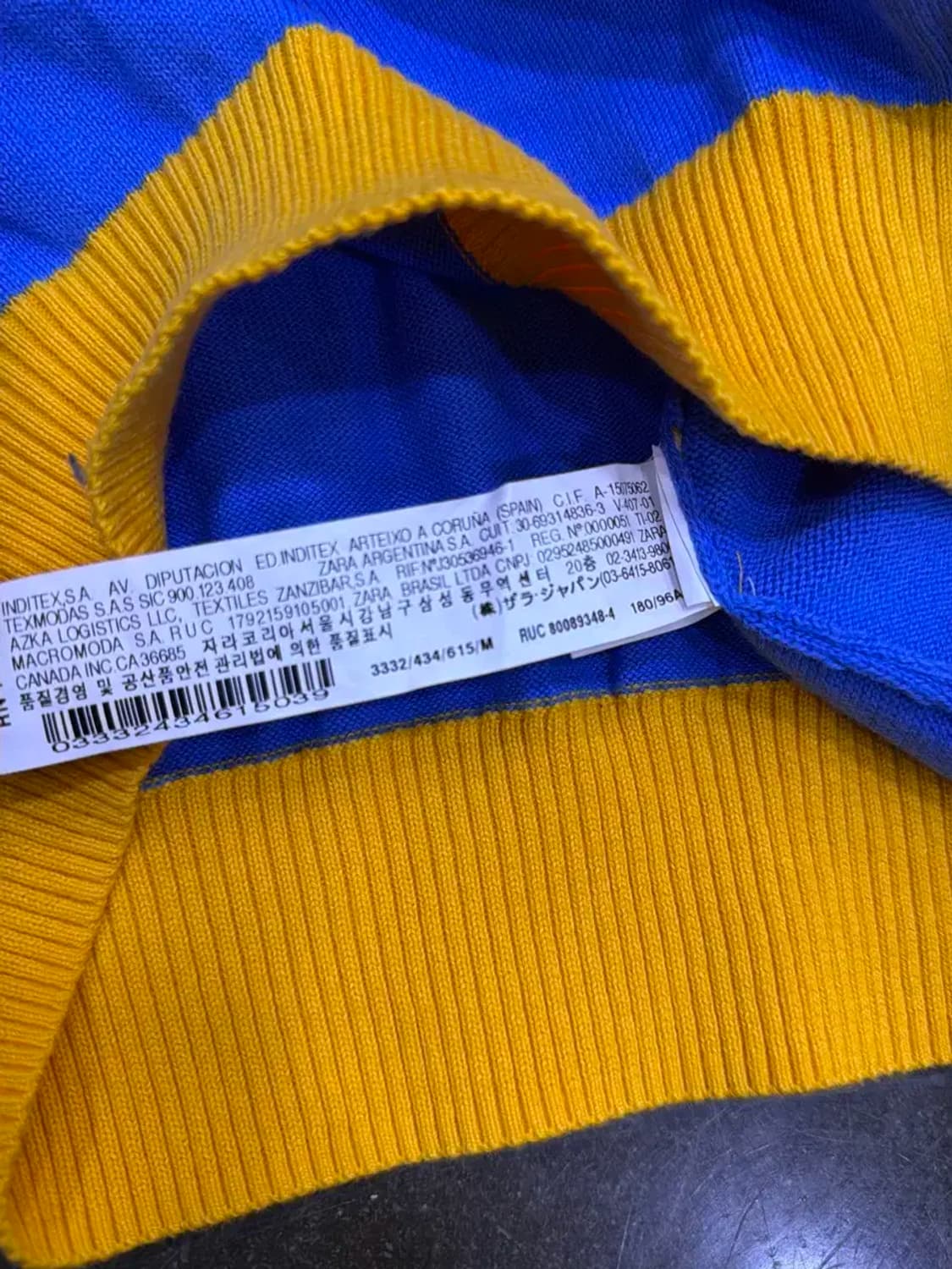 자라 스트라이프 캐쥬얼 니트 럭비티 M 상품이미지8