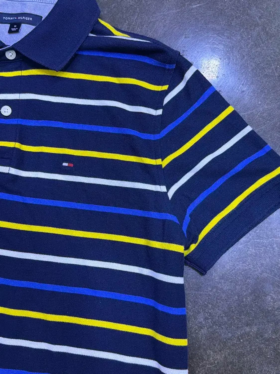 타미힐피거 캐쥬얼 스트라이프 카라 폴로티 pkt M 상품이미지4