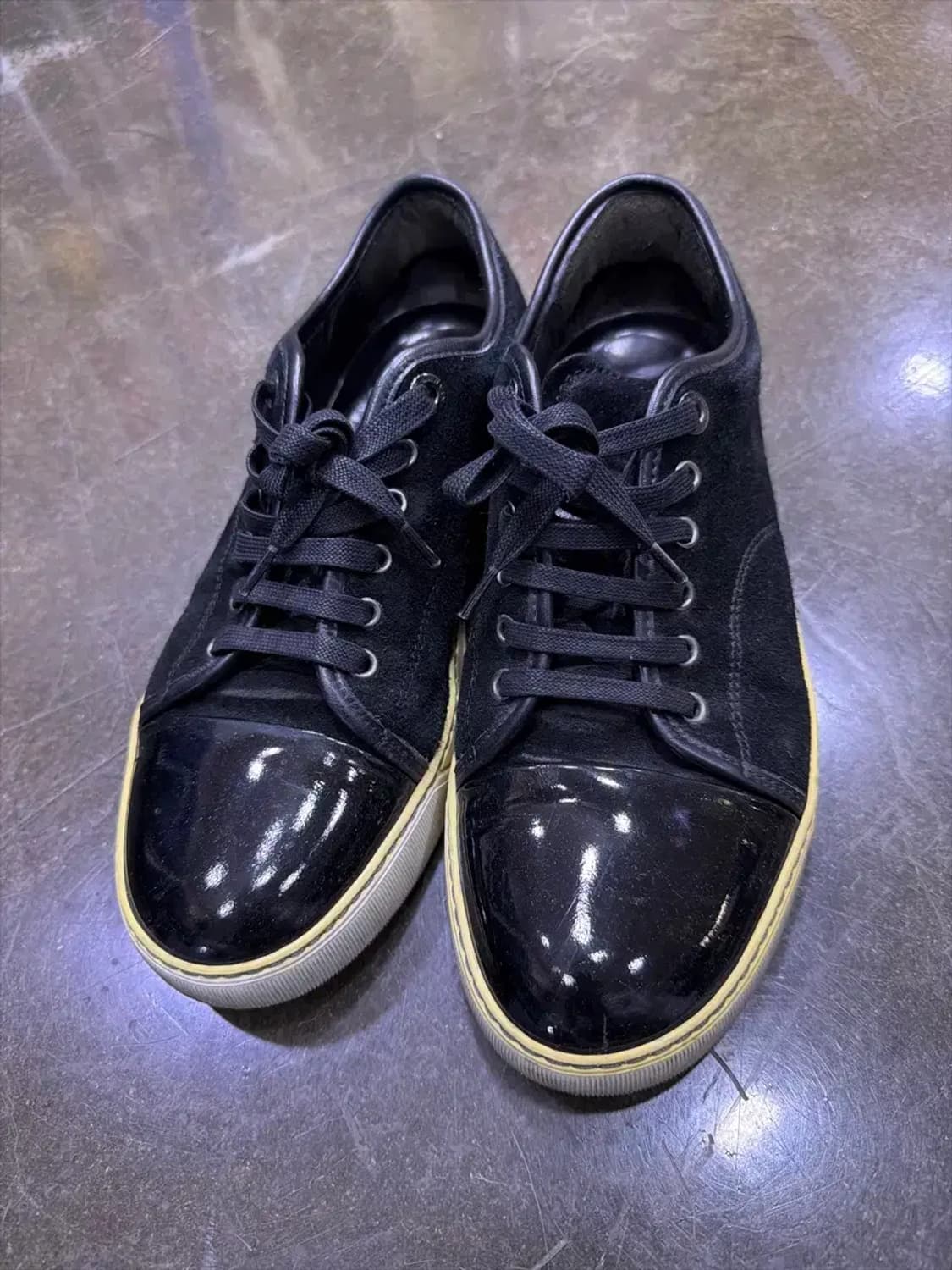 랑방 벨루어 스웨이드 스니커즈 블랙 5 사이즈 240 상품이미지2