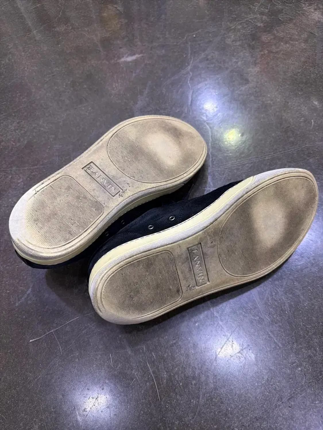 랑방 벨루어 스웨이드 스니커즈 블랙 5 사이즈 240 상품이미지8