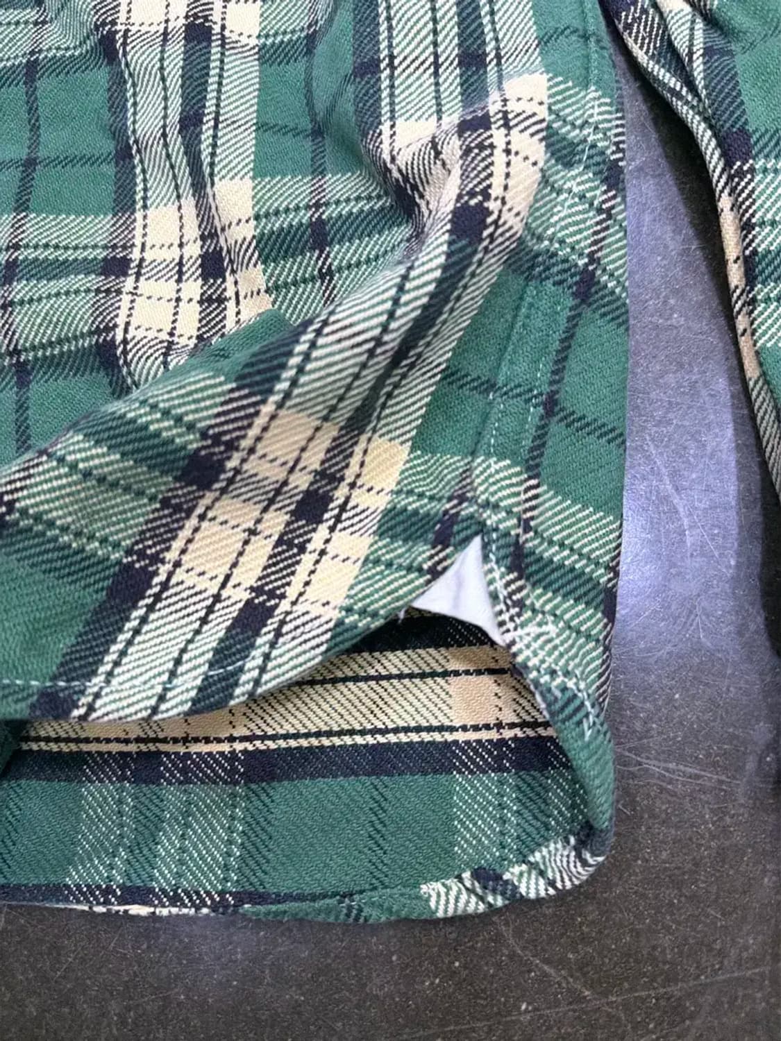 리바이스 헤비코튼 플란넬 그린 체크셔츠 M 상품이미지6