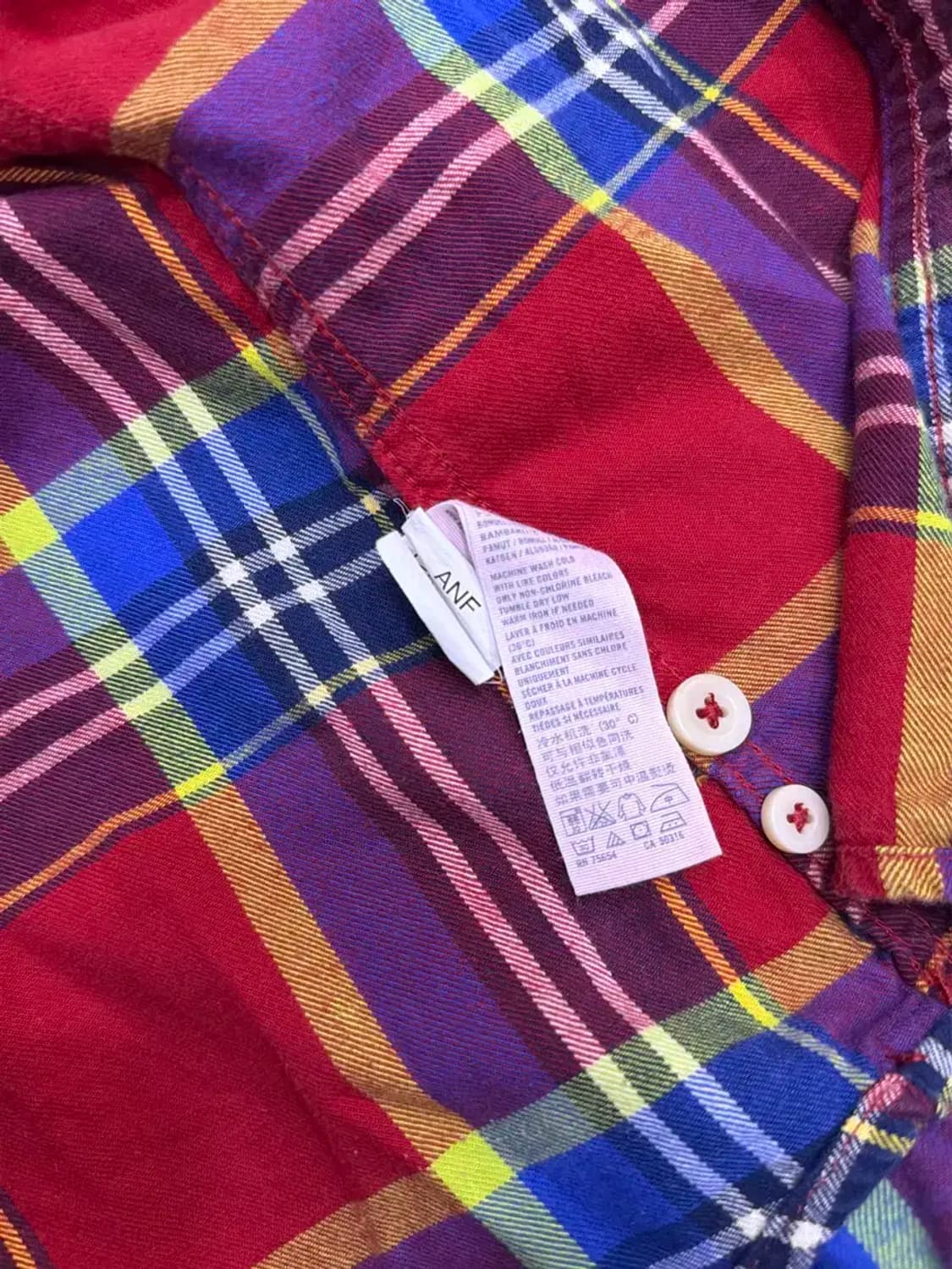 아베크롬비 플란넬 체크셔츠 레드 머슬핏 M 상품이미지8