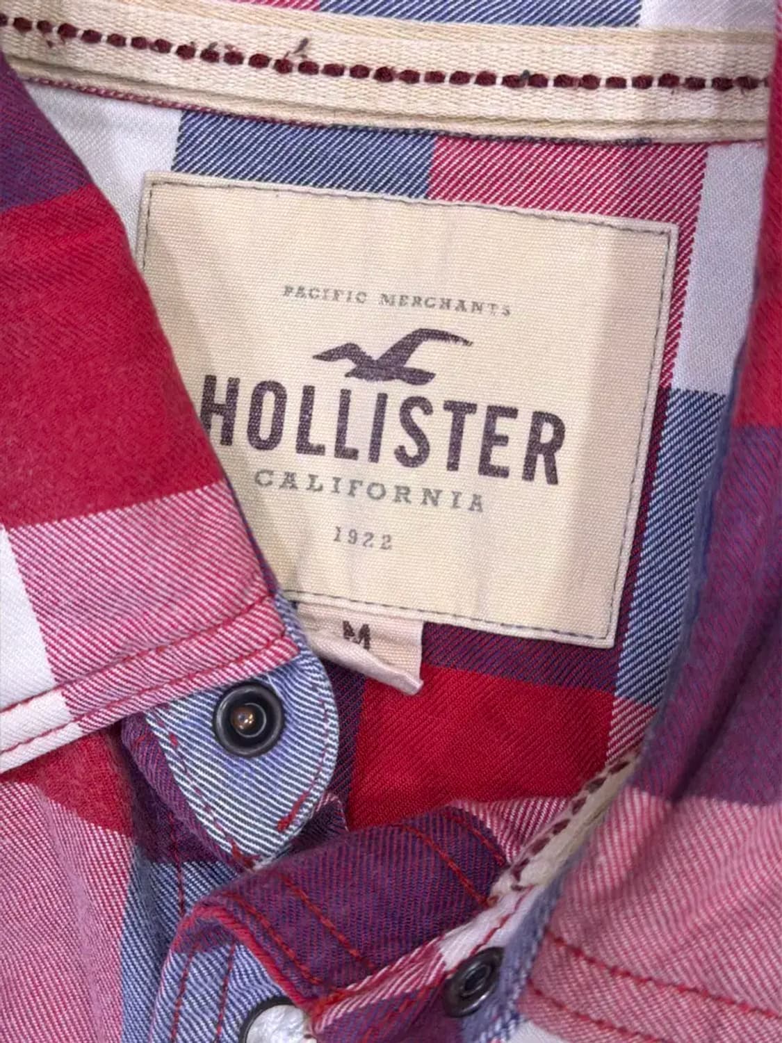 홀리스터 헤비코튼 체크 웨스턴 셔츠 남방 M 상품이미지6