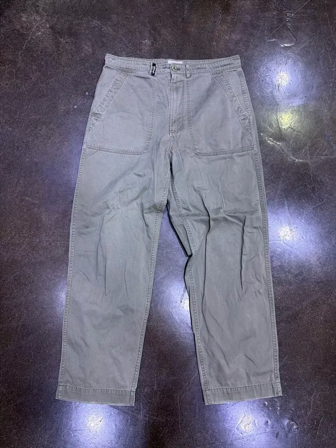 커버낫 빈티지 퍼티그 팬츠 워싱 올리브 L 상품이미지1