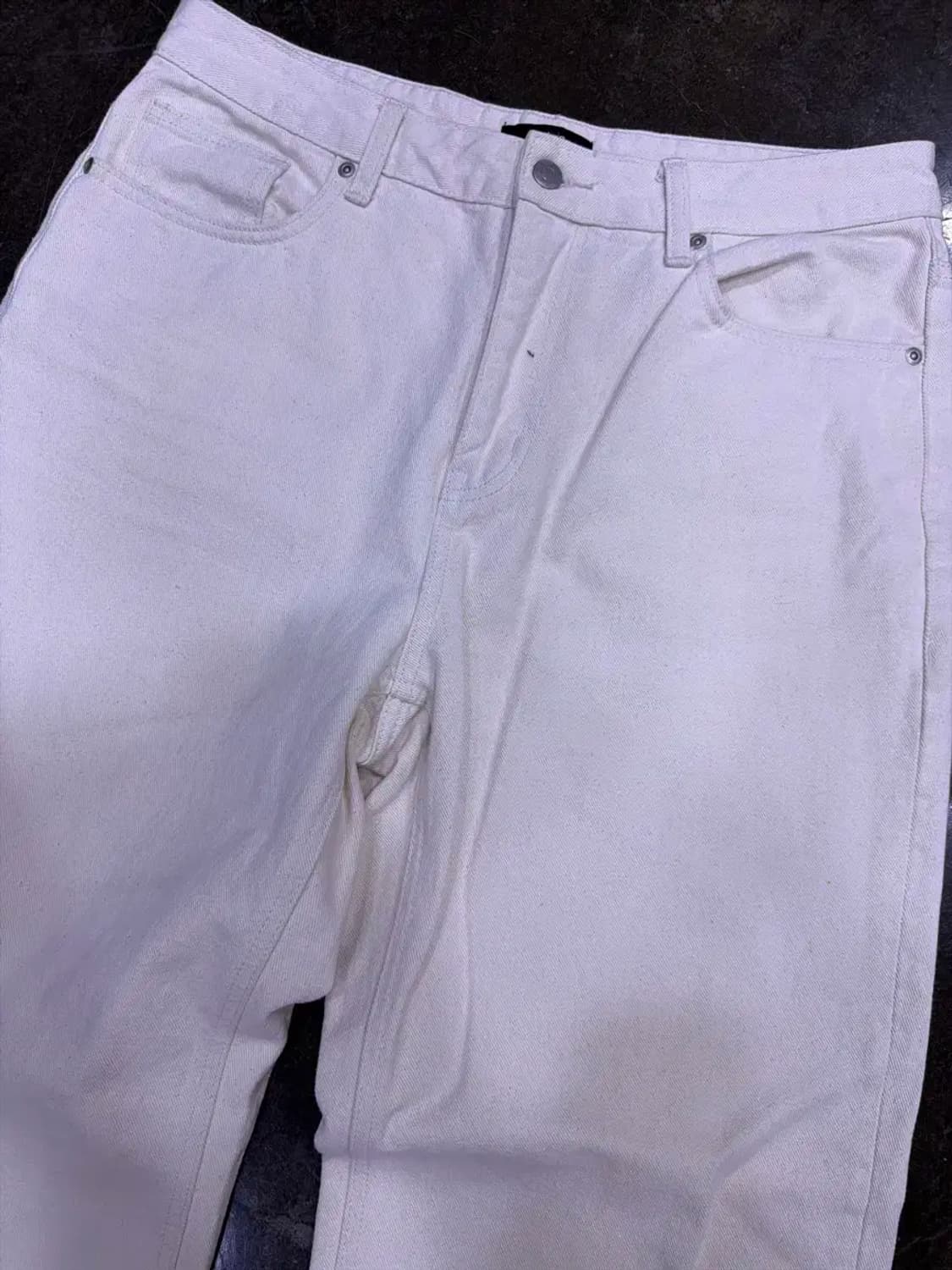 무신사스탠다드 와이드 데님 팬츠 크림 32 상품이미지5