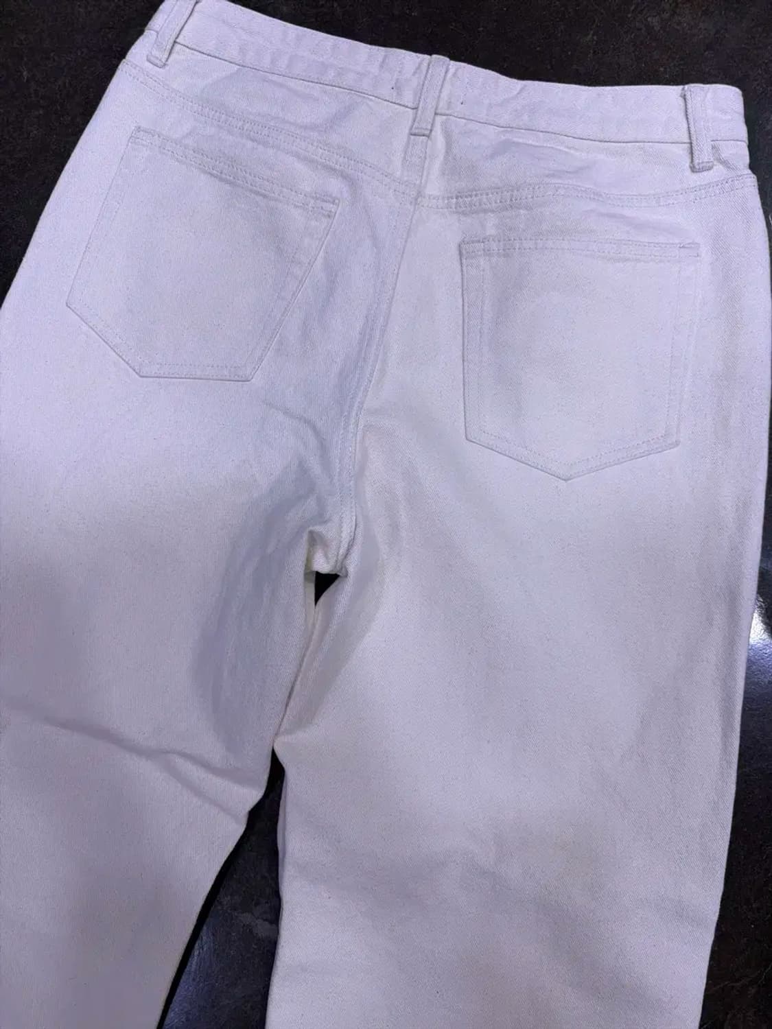 무신사스탠다드 와이드 데님 팬츠 크림 32 상품이미지7