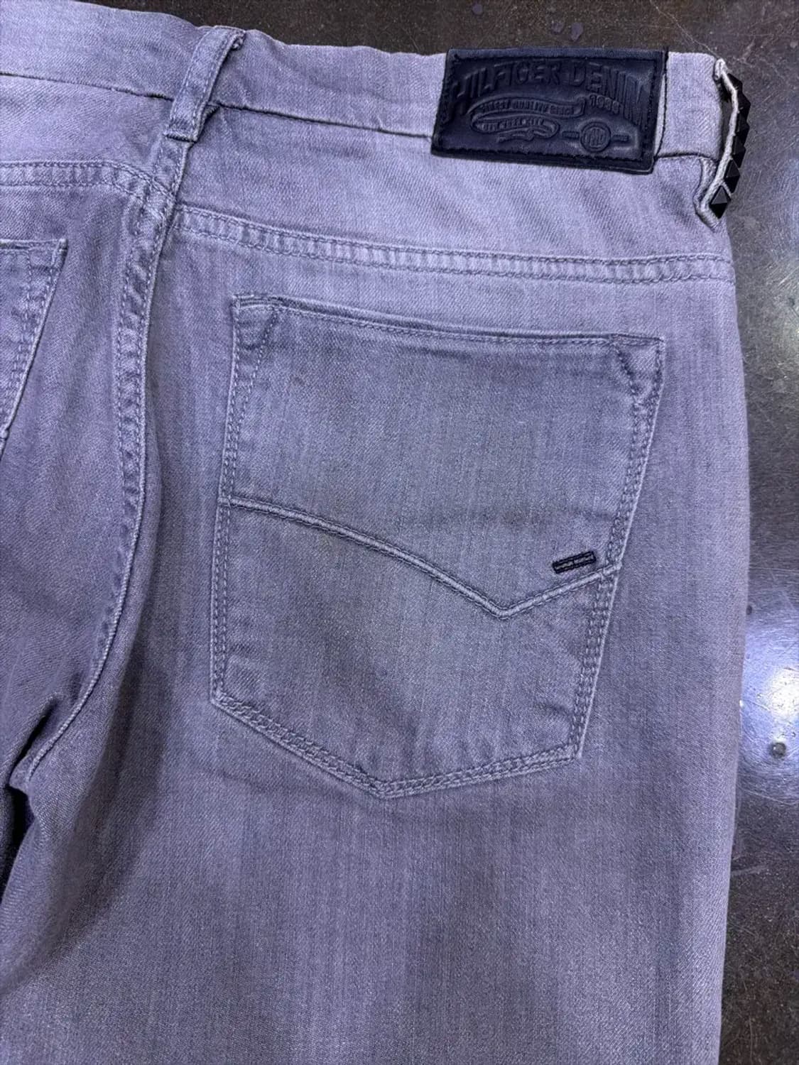 타미힐피거 그레이 워싱 네이트 스키니 슬림 스터드 데님팬츠 32 상품이미지8