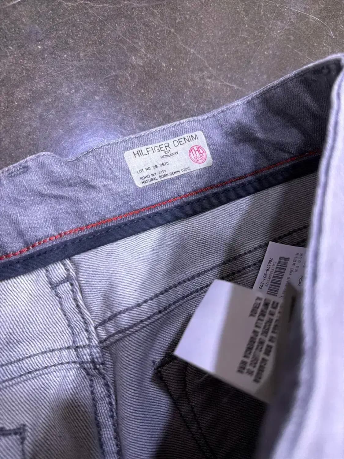타미힐피거 그레이 워싱 네이트 스키니 슬림 스터드 데님팬츠 32 상품이미지9