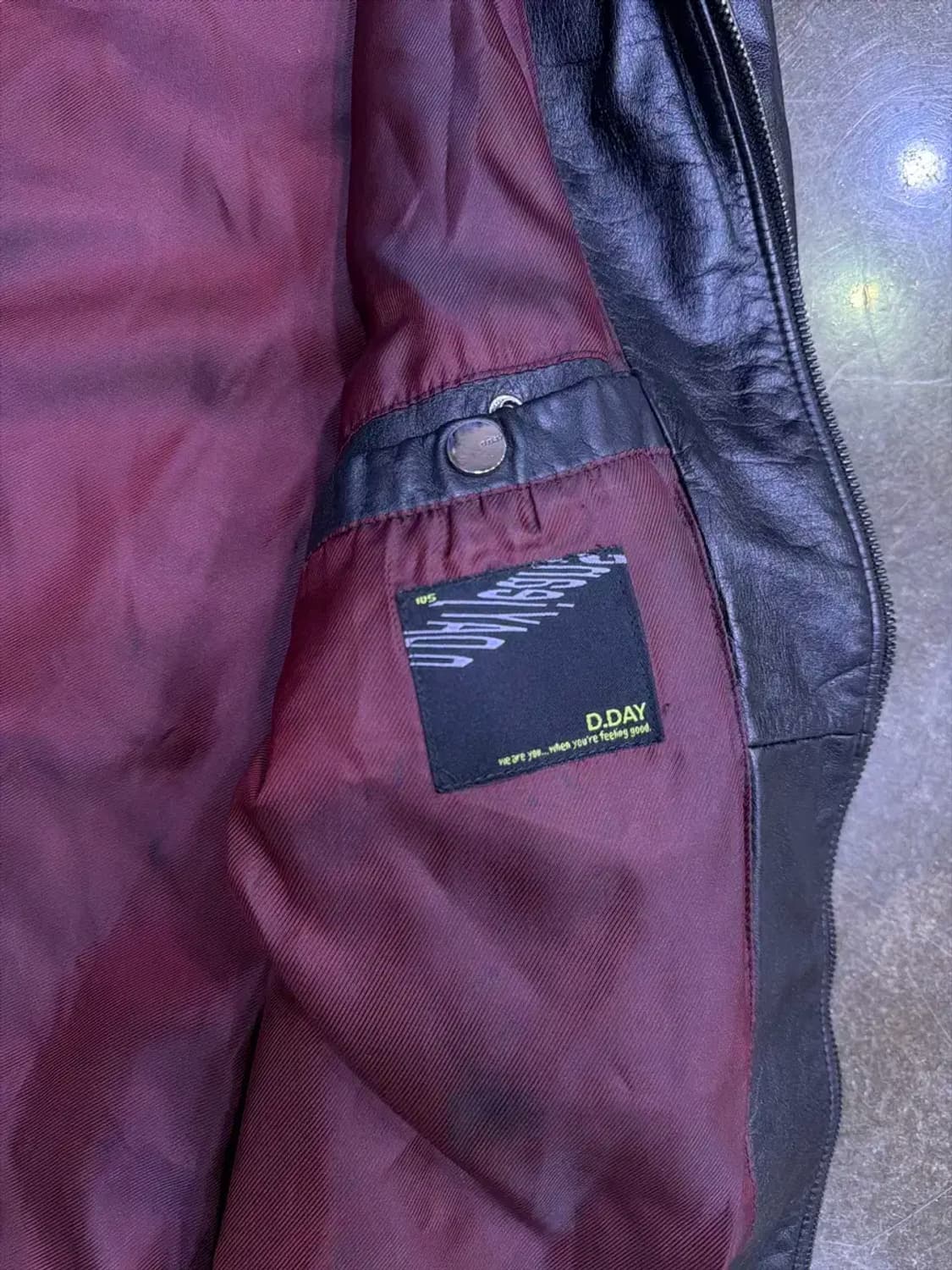 디데이 빈티지 소가죽 싱글 미드 레더자켓 105 상품이미지6