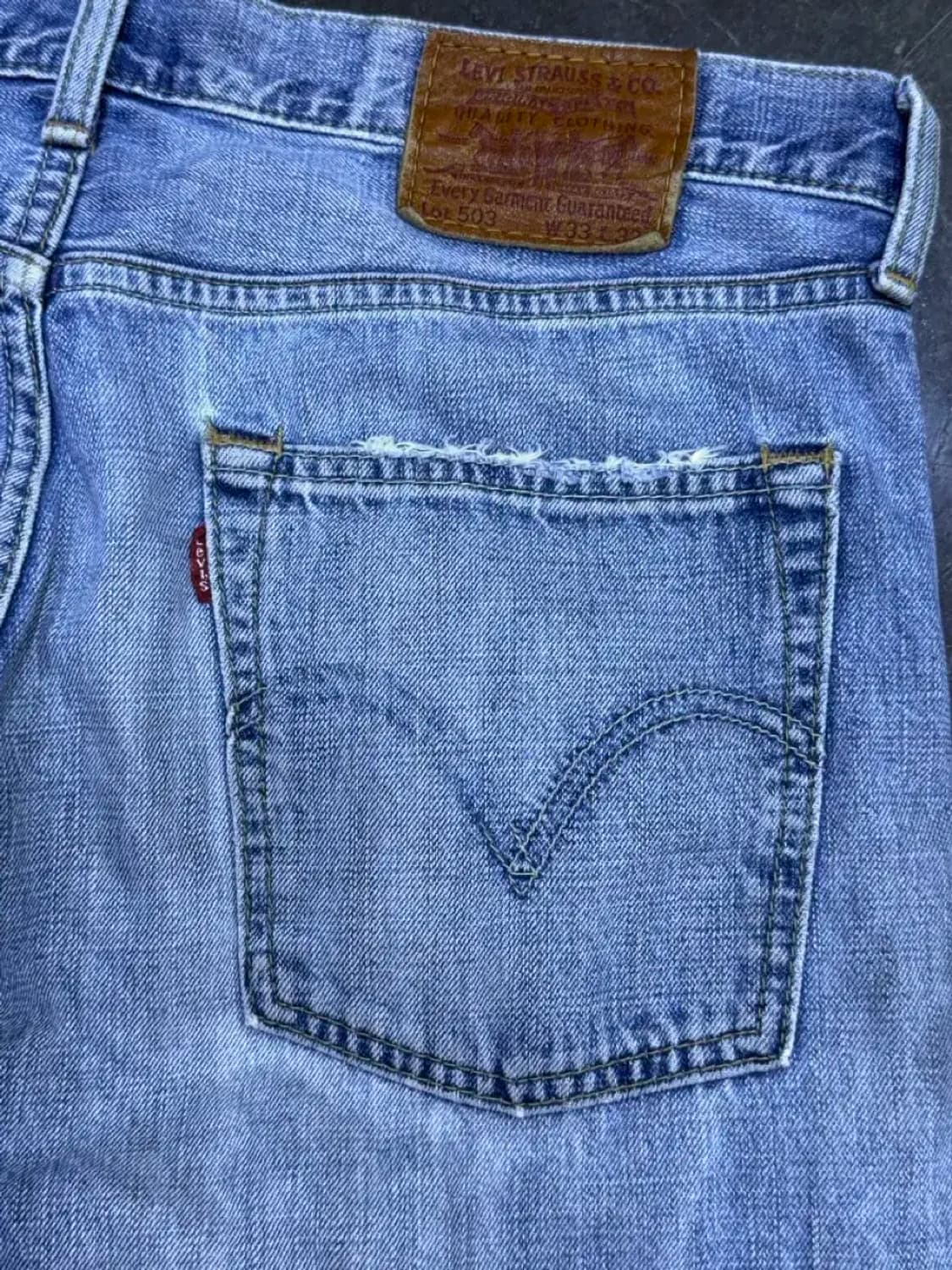 리바이스 503 빈티지 워싱 레귤러 스트레이트핏 데님팬츠 33 상품이미지8