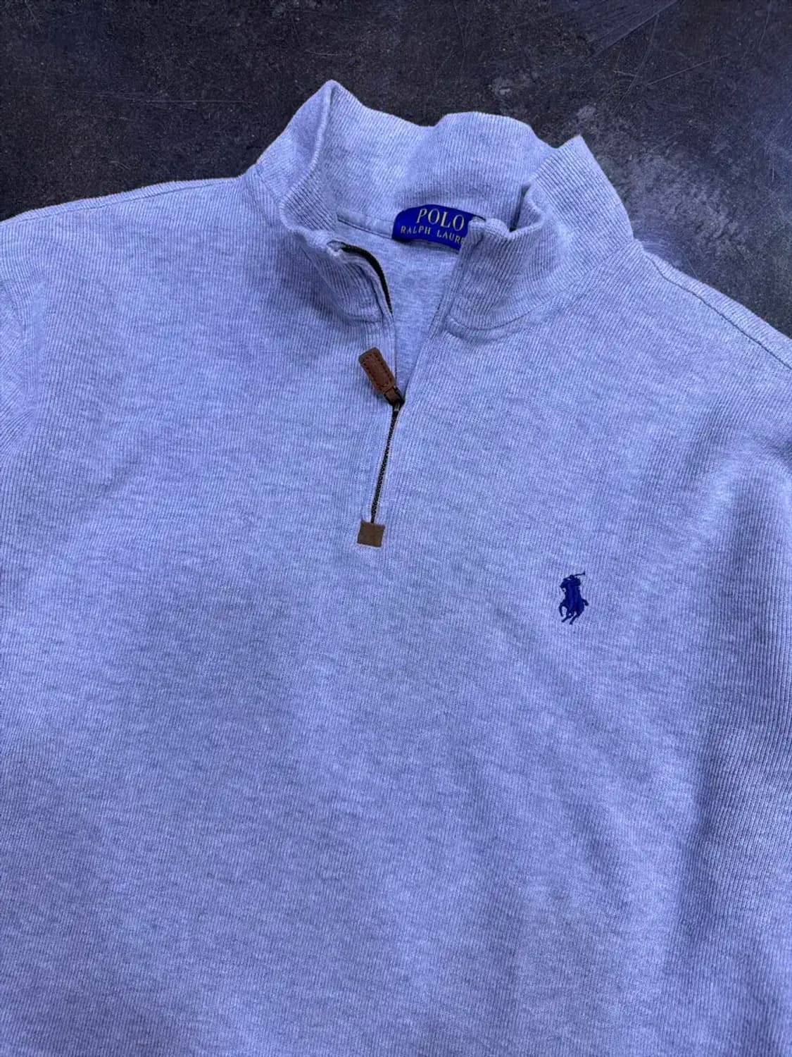 폴로 랄프로렌 하프집업 니트 스웨터 그레이 XL 상품이미지3