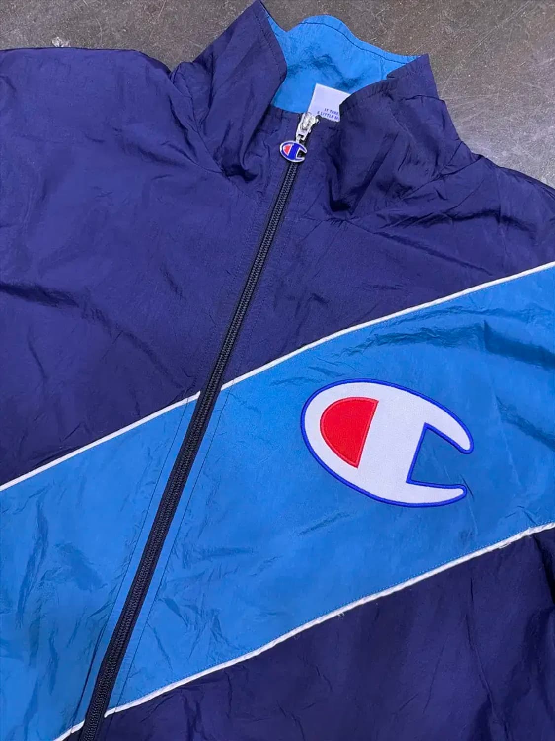 챔피온 사선 블럭 빅로고 자켓 점퍼 XL 상품이미지3