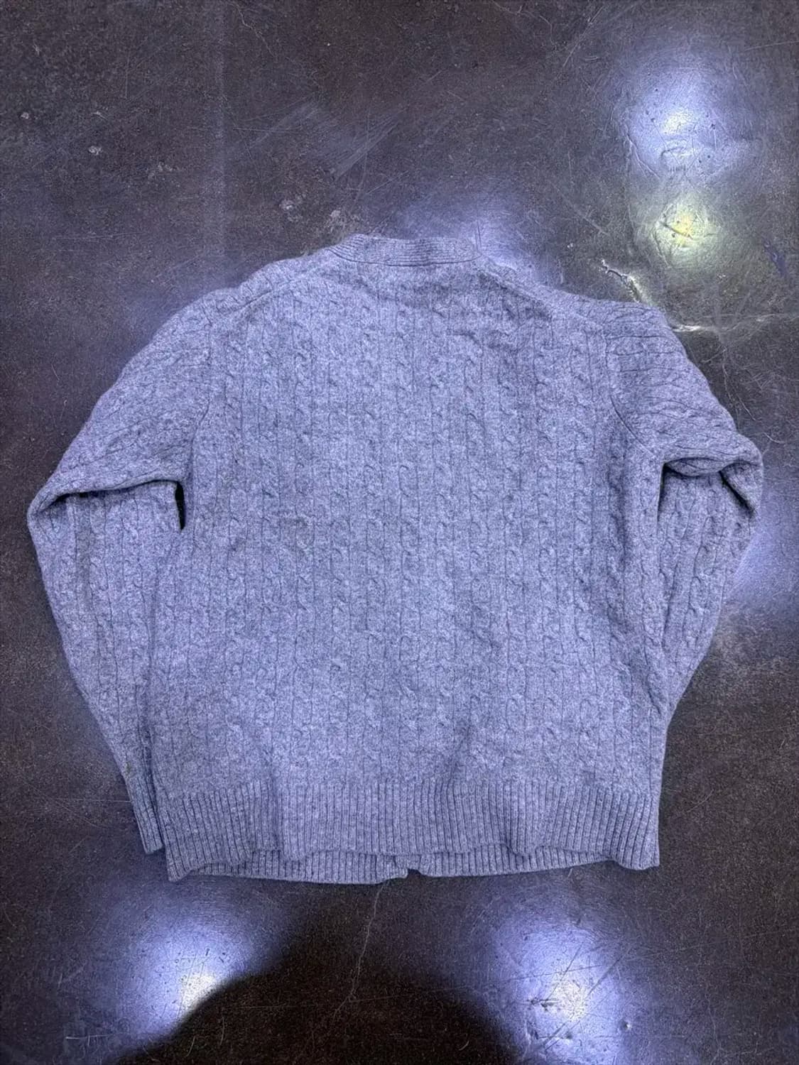 빈폴 케이블 꽈배기 울 니트 가디건 그레이 100 상품이미지2