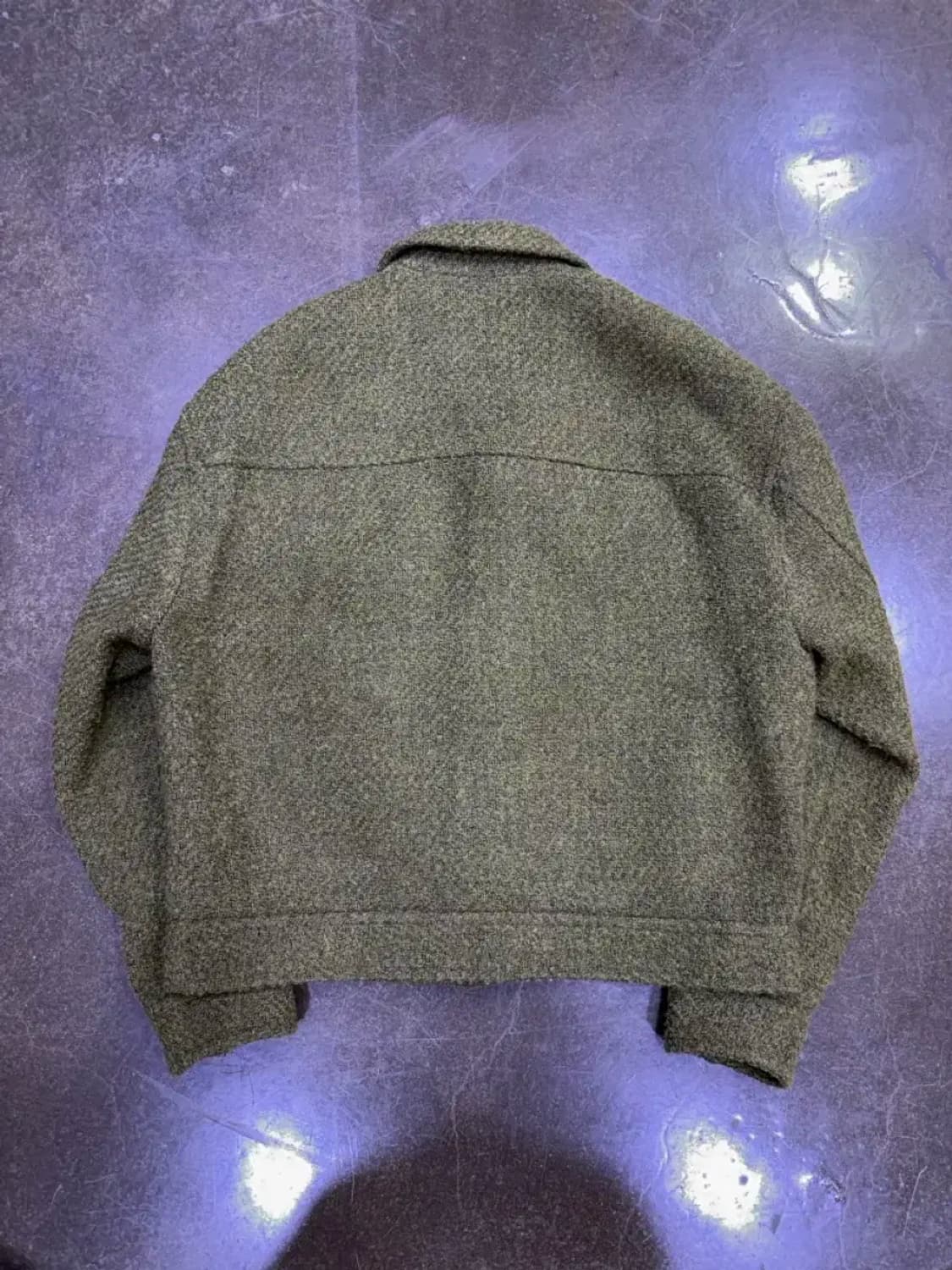 자라 부클레 텍스처 트러커 자켓 올리브 L 상품이미지4