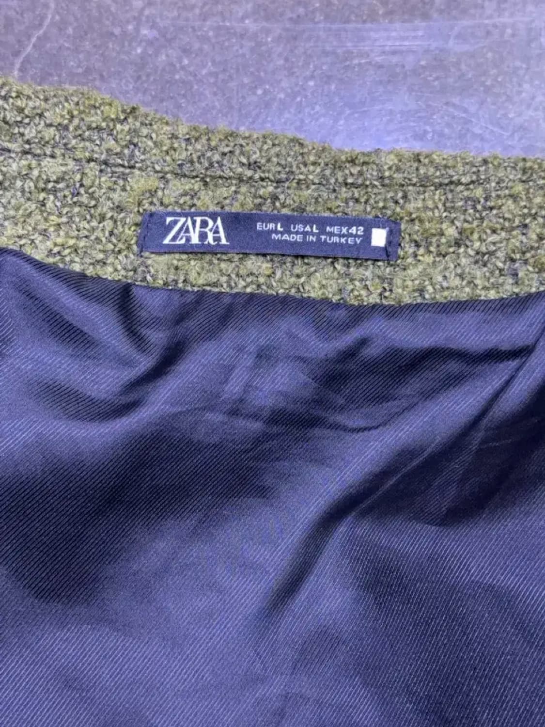 자라 부클레 텍스처 트러커 자켓 올리브 L 상품이미지9