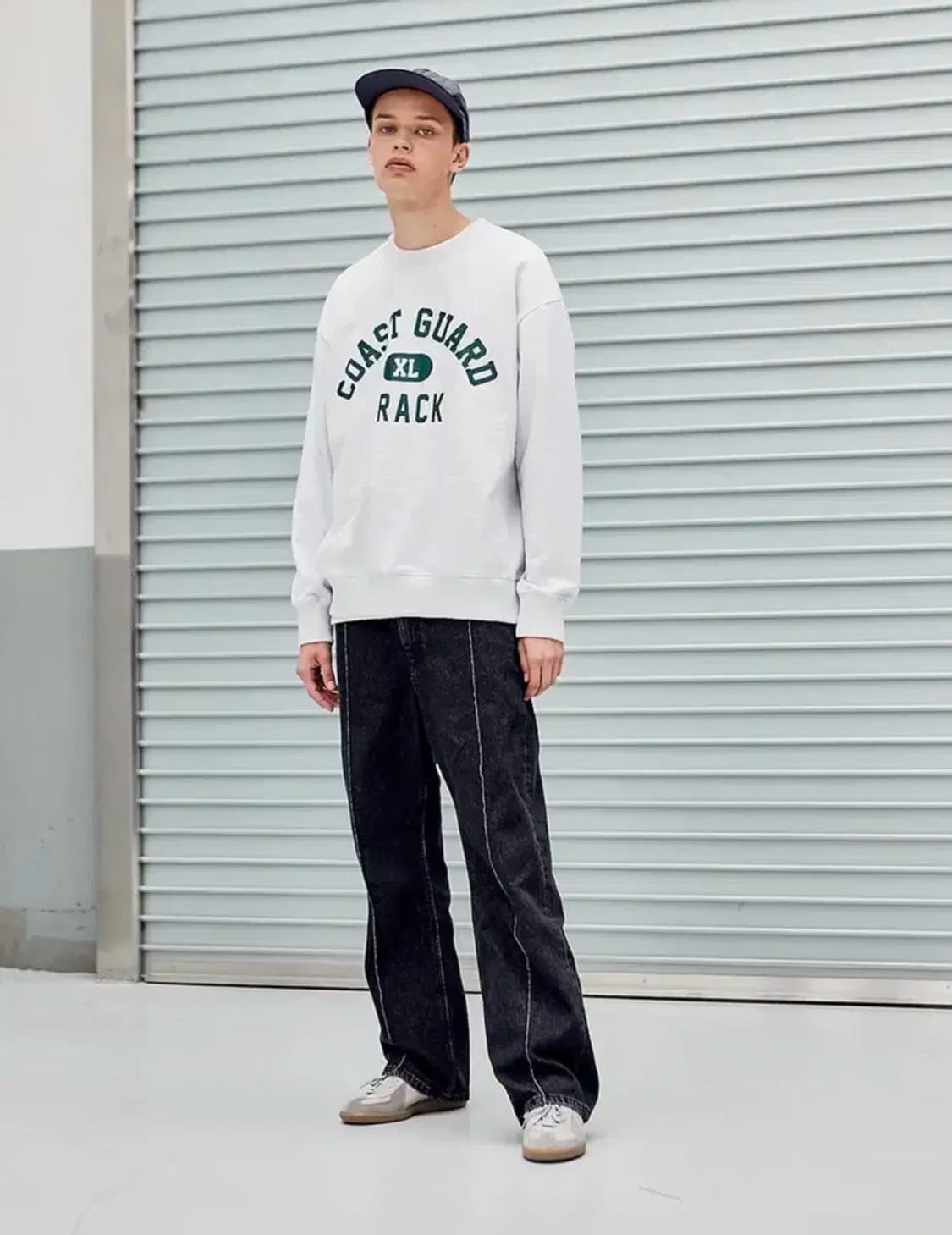 유니폼브릿지 핀턱 와이드 흑청 데님팬츠 L 상품이미지4