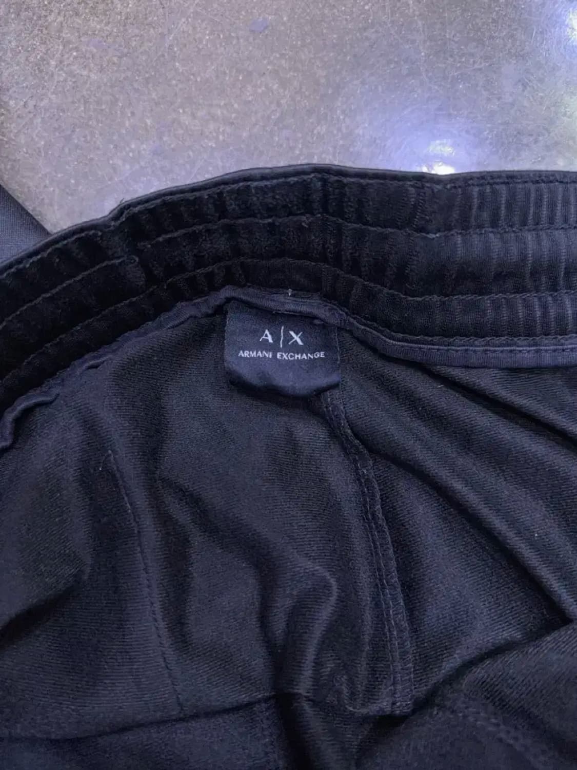 아르마니 익스체인지 사이드 테이프 로고 쇼츠 블랙 L 상품이미지7