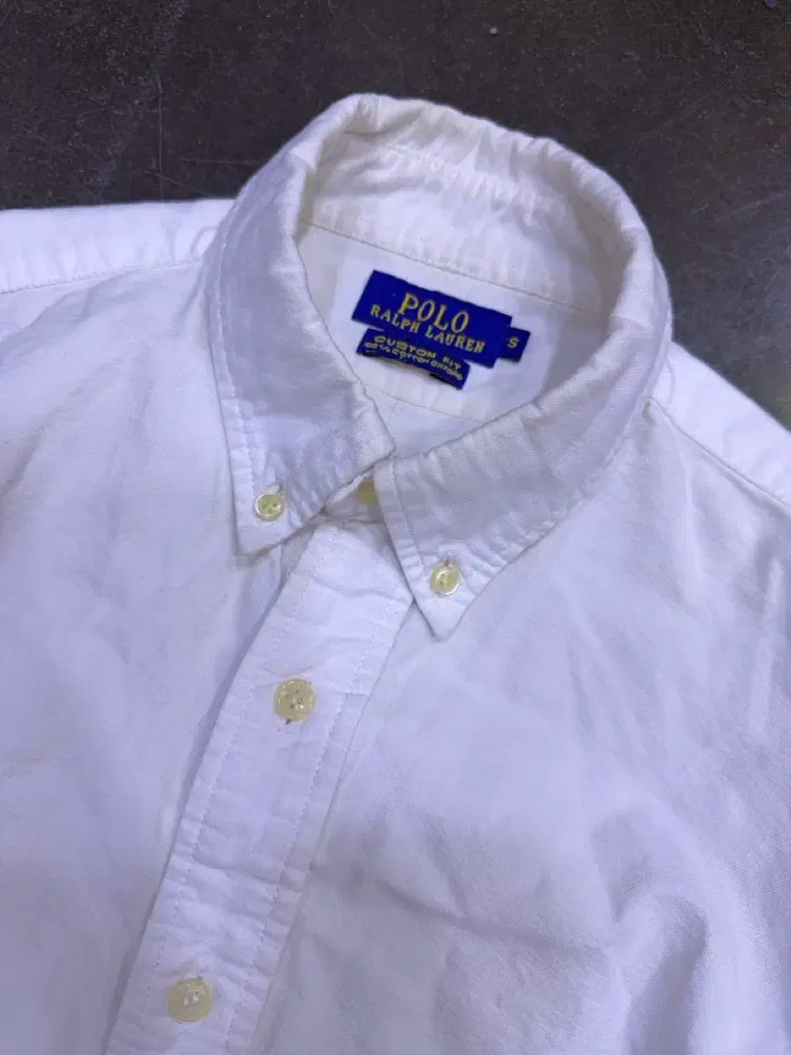 폴로 랄프로렌 커스텀핏 옥스포드 셔츠 화이트 셔츠 S 상품이미지3