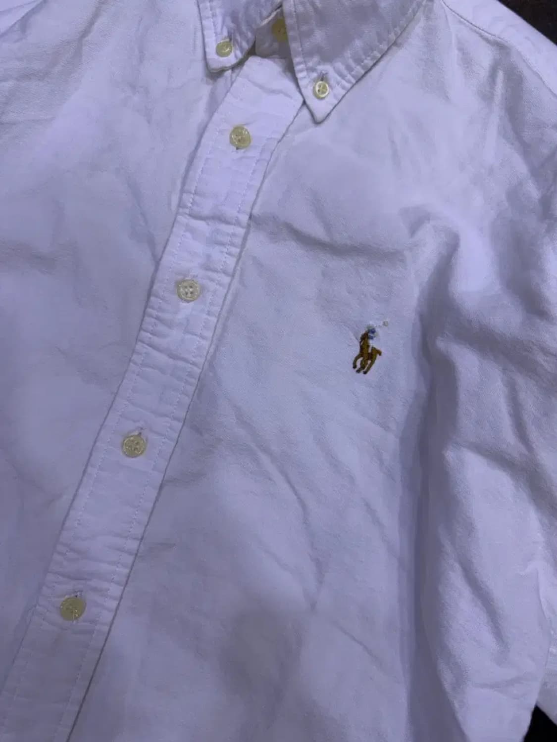 폴로 랄프로렌 커스텀핏 옥스포드 셔츠 화이트 셔츠 S 상품이미지4
