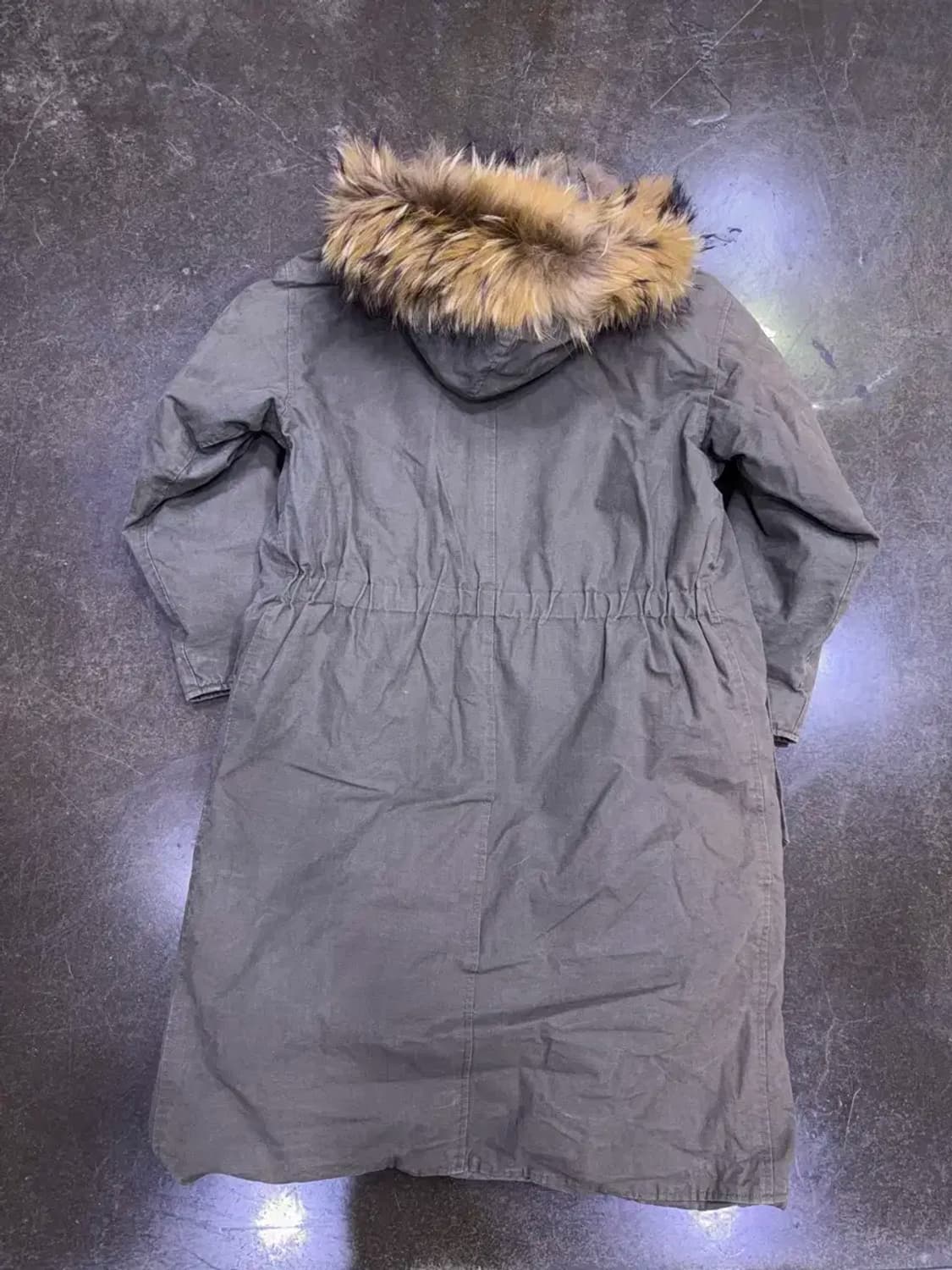 스튜디오 톰보이 라쿤 퍼 덕다운 롱 야상 자켓 점퍼 80 상품이미지3