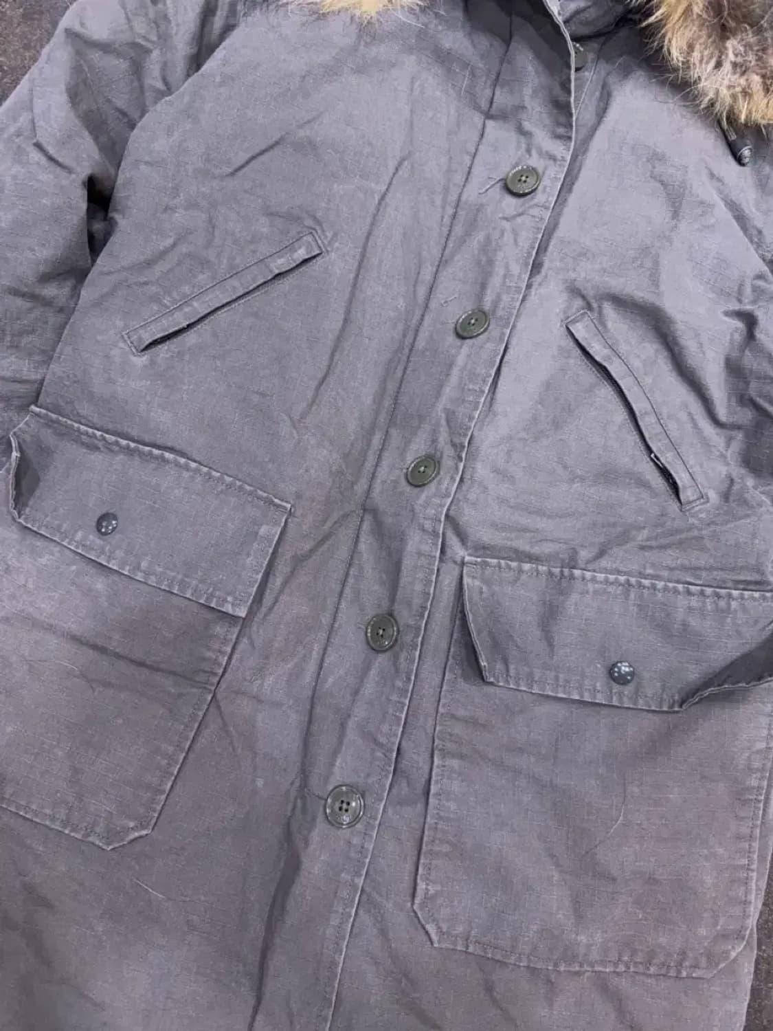 스튜디오 톰보이 라쿤 퍼 덕다운 롱 야상 자켓 점퍼 80 상품이미지4