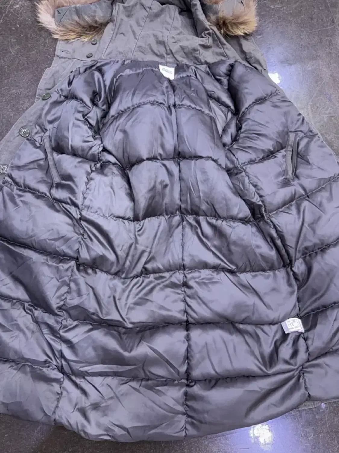 스튜디오 톰보이 라쿤 퍼 덕다운 롱 야상 자켓 점퍼 80 상품이미지7