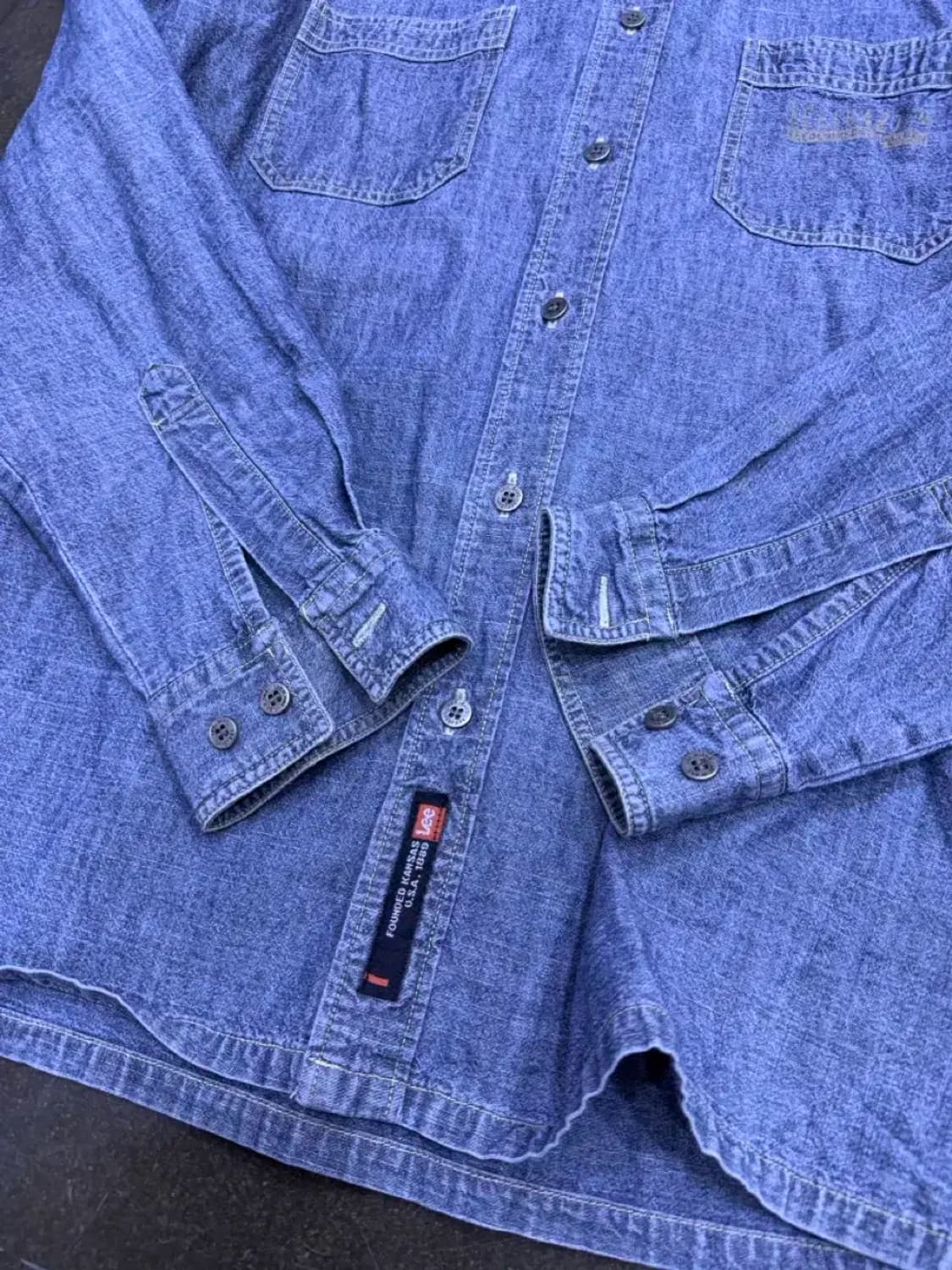 Lee 샴브레이 셔츠 042 데님남방 청셔츠 100 상품이미지10