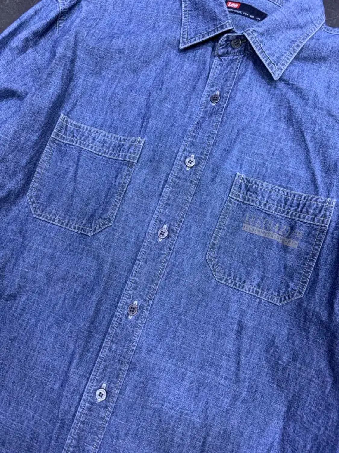 Lee 샴브레이 셔츠 042 데님남방 청셔츠 100 상품이미지4