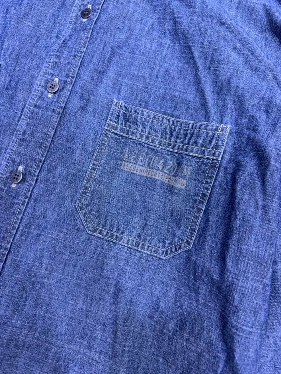 Lee 샴브레이 셔츠 042 데님남방 청셔츠 100 상품이미지5
